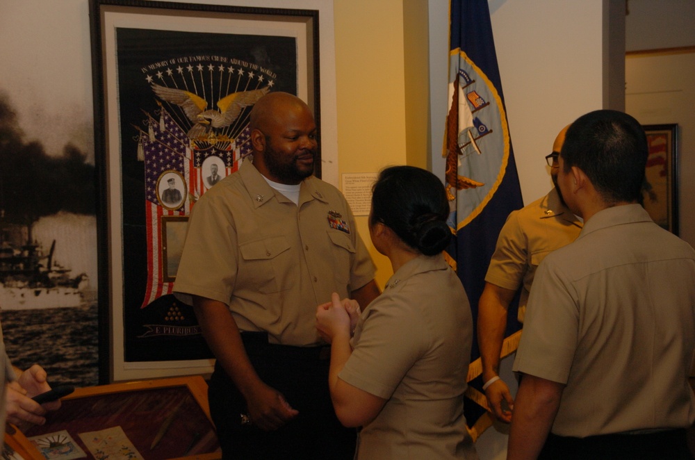 Naval Museum hosts a re-enlistment ceremony