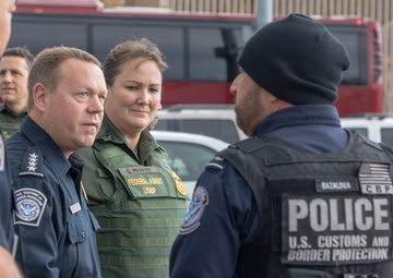 U.S. Customs and Border Protection Executive Assistant Commissioner Field Operations Todd Owen and U.S. Border Patrol Chief Carla Provost visit the San Ysidro Port of Entry