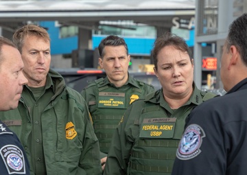 U.S. Customs and Border Protection Executive Assistant Commissioner Field Operations Todd Owen and U.S. Border Patrol Chief Carla Provost visit the San Ysidro Port of Entry
