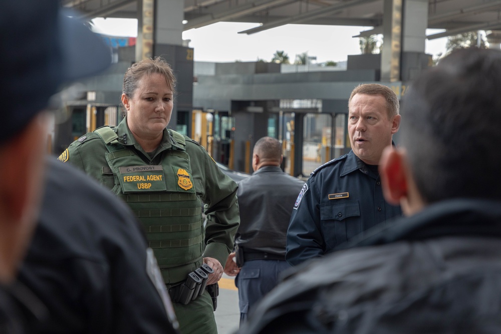 U.S. Customs and Border Protection Executive Assistant Commissioner Field Operations Todd Owen and U.S. Border Patrol Chief Carla Provost visit the San Ysidro Port of Entry