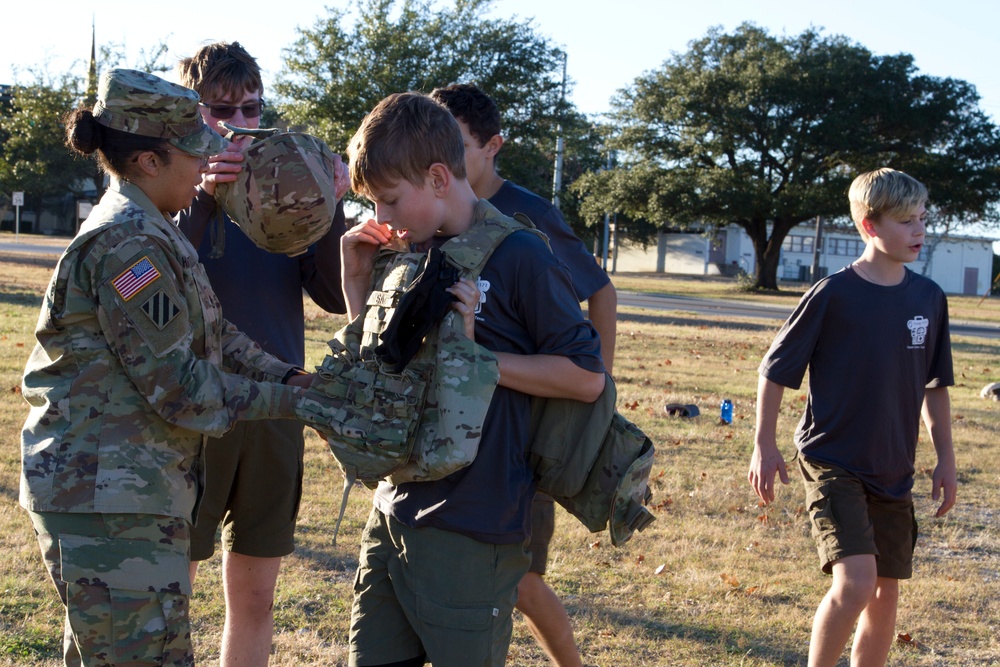 Boy Scout Troop 1171 Visits Fort Hood