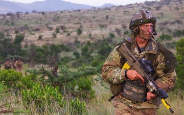 Fury, 2PARA Paratroopers Dig In, Patrol in Fight against Simulated Enemy in Kenya