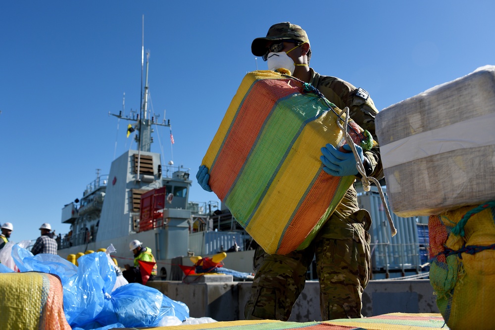 Royal Canadian Navy and U.S. Coast Guard offload 5,100 lbs of cocaine in San Diego
