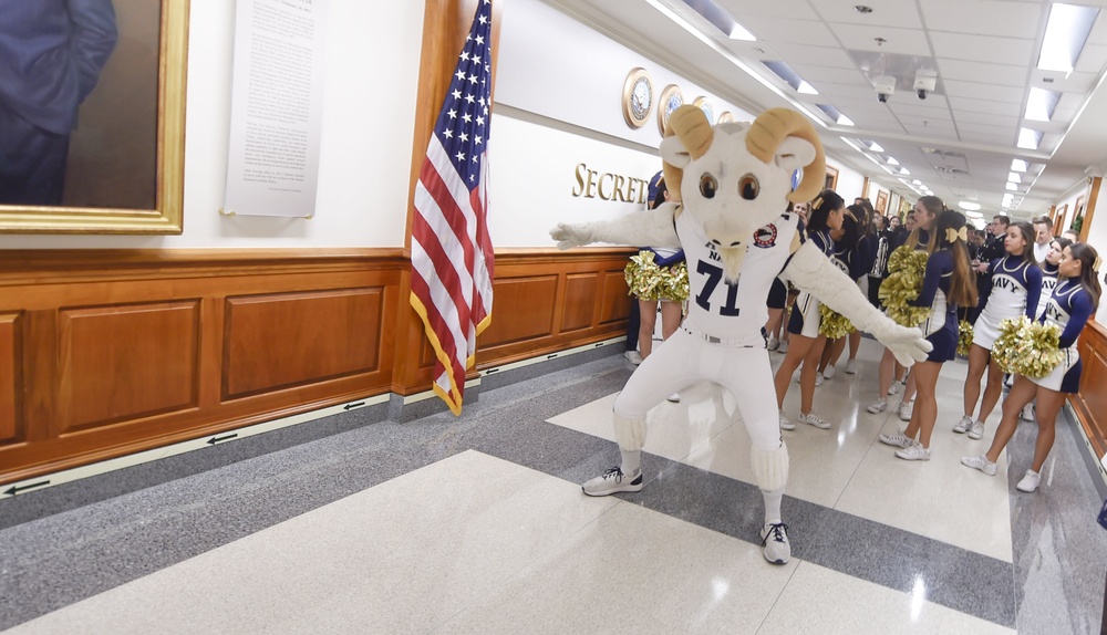 U.S. Navy Football Game Pep Rally at the Pentagon