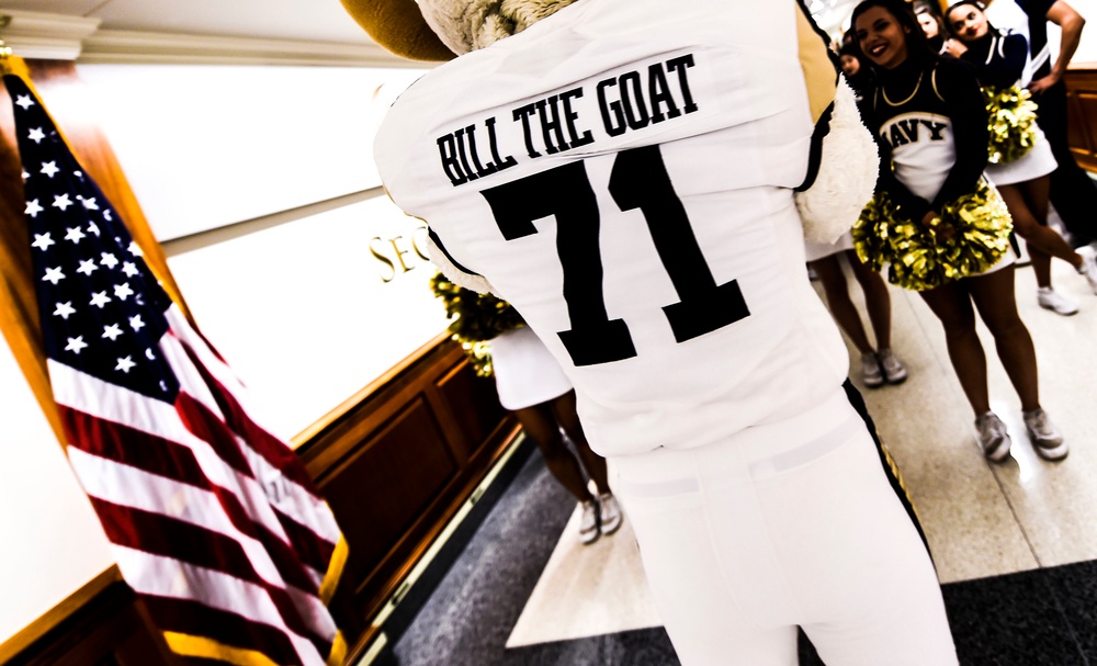 U.S. Navy Football Game Pep Rally at the Pentagon