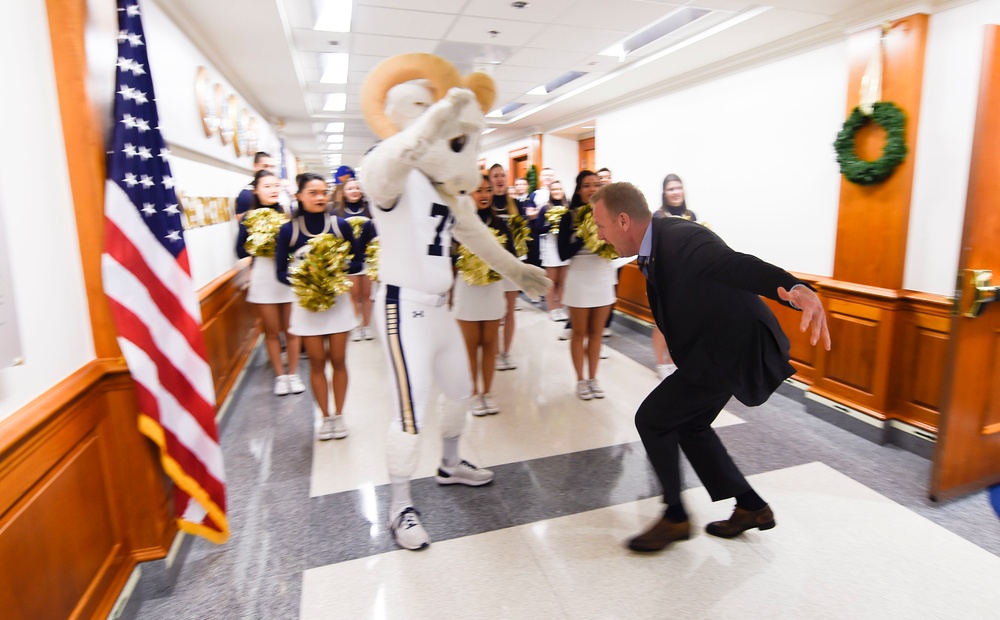 U.S. Navy Football Game Pep Rally at the Pentagon