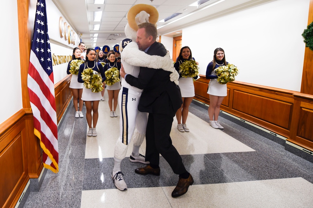 U.S. Navy Football Game Pep Rally at the Pentagon