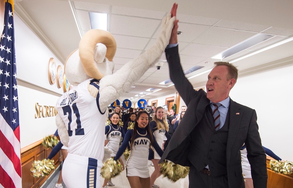 U.S. Navy Football Game Pep Rally at the Pentagon