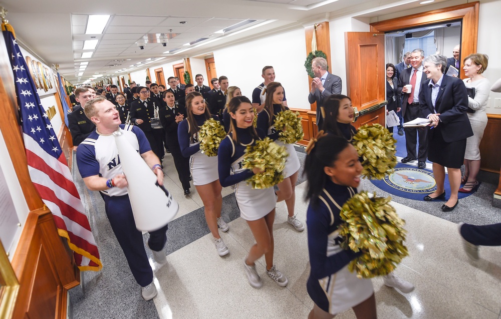 U.S. Navy Football Game Pep Rally at the Pentagon