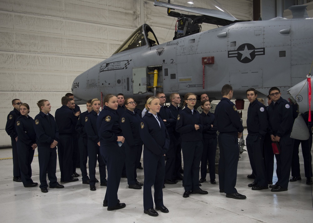 Idaho's only Air Force JROTC squadron tours IDANG