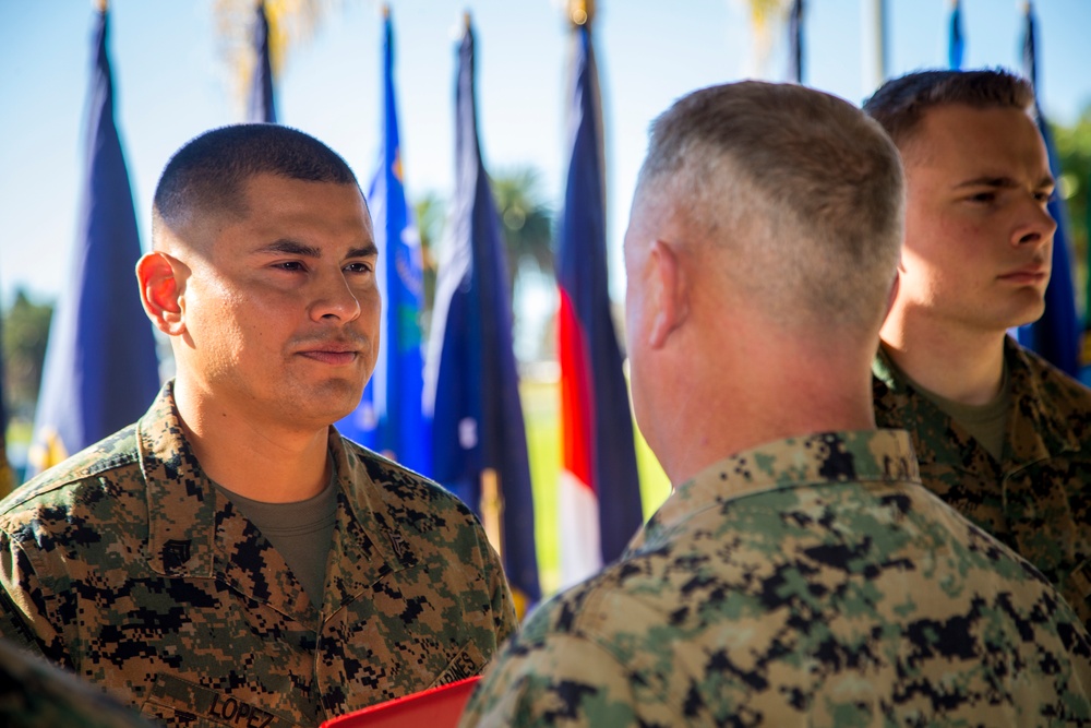 MCI-W Marines are awarded for exceptional performance