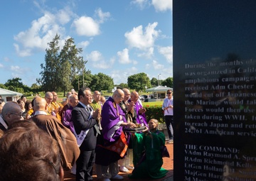 Japanese Religious Committee for World Federation honor monuments for Dec. 7th