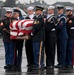 President H.W. Bush's Remains Escorted For Departure