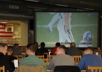 U.S. Soldiers enjoy 119th Army-Navy football game from Romania