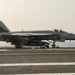 An F/A-18E Super Hornet, with Strike Fighter Squadron (VFA) 151, launches from a steam-powered catapult on the flight deck aboard the Nimitz-class aircraft carrier USS John C. Stennis (CVN 74).