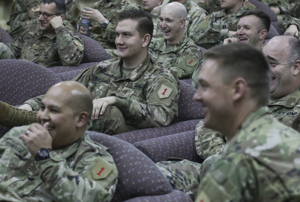 1st Infantry Division Soldiers enjoy 119th Army-Navy football game from Poland