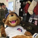 US Soldiers meet Chicago Cubs mascot at Camp Aachen