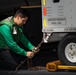 U.S. Navy Sailor conducts maintenance in hangar bay