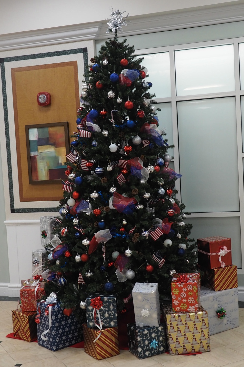 Christmas trees signal the holiday season at Columbia VA Health Care System