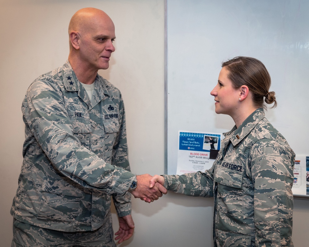 Illinois Assistant Adjutant General – Air coins 182nd Airlift Wing Airmen