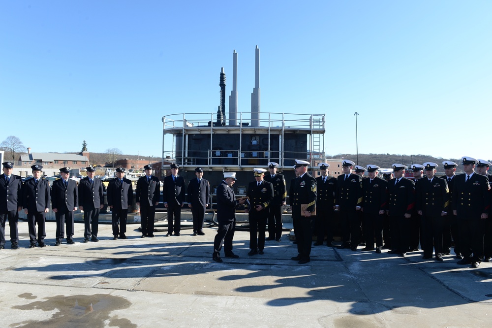 FDNY's Engine 91 Presents 9/11 Plaque to USS Colorado