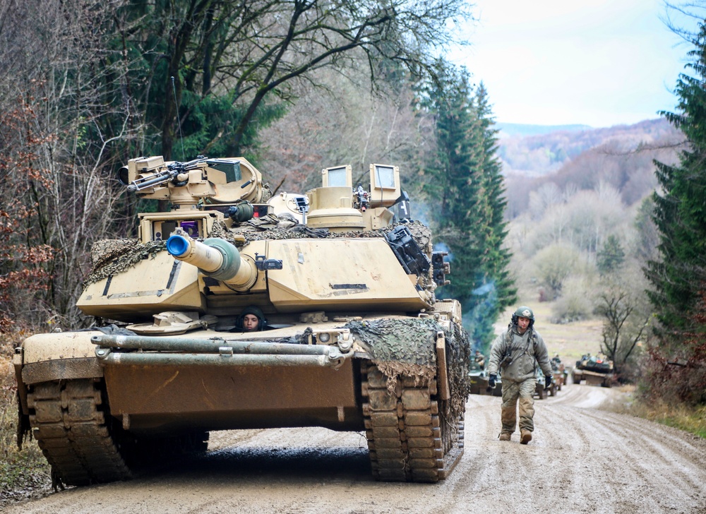 U.S. Army M1A1 Tanks Prepare For Next Joint Mission