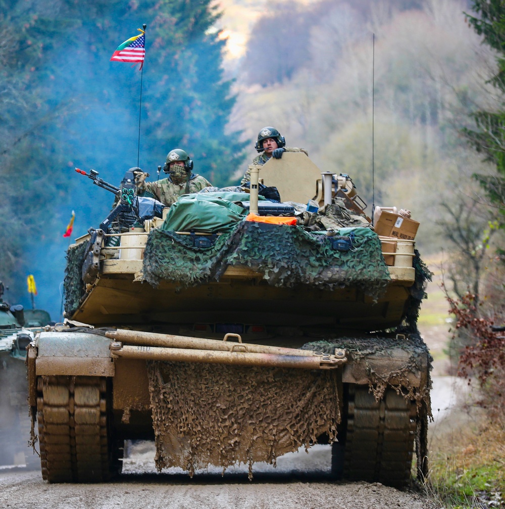U.S. Army Tankers Roll Into Next Multinational Mission for Exercise Combined Resolve XI