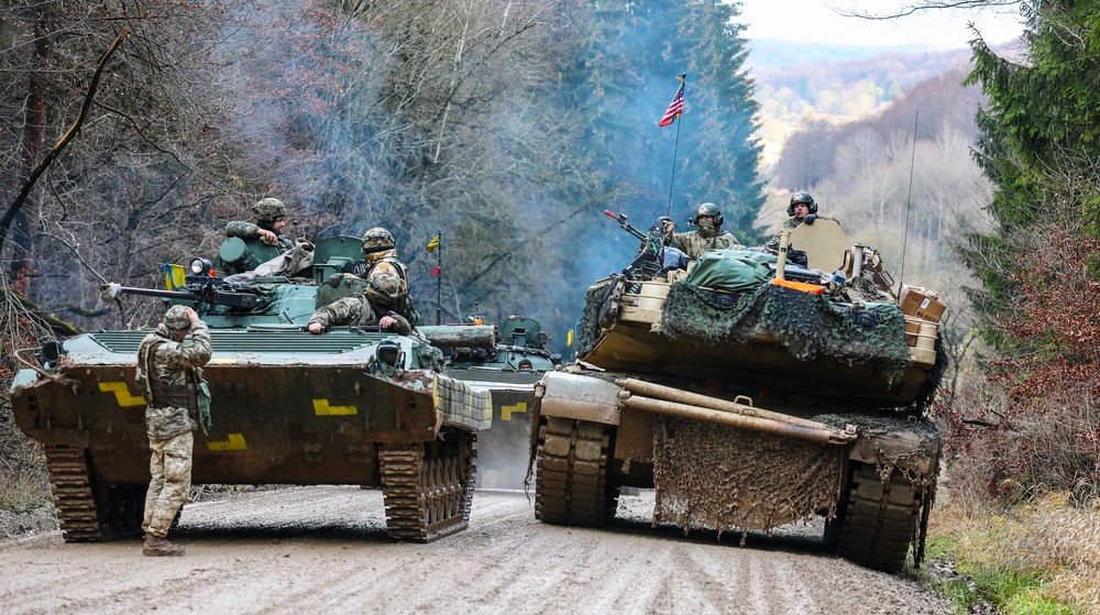 U.S. Army Tankers Roll into Action with their Ukrainian Partners During Exercise Combined Resolve XI