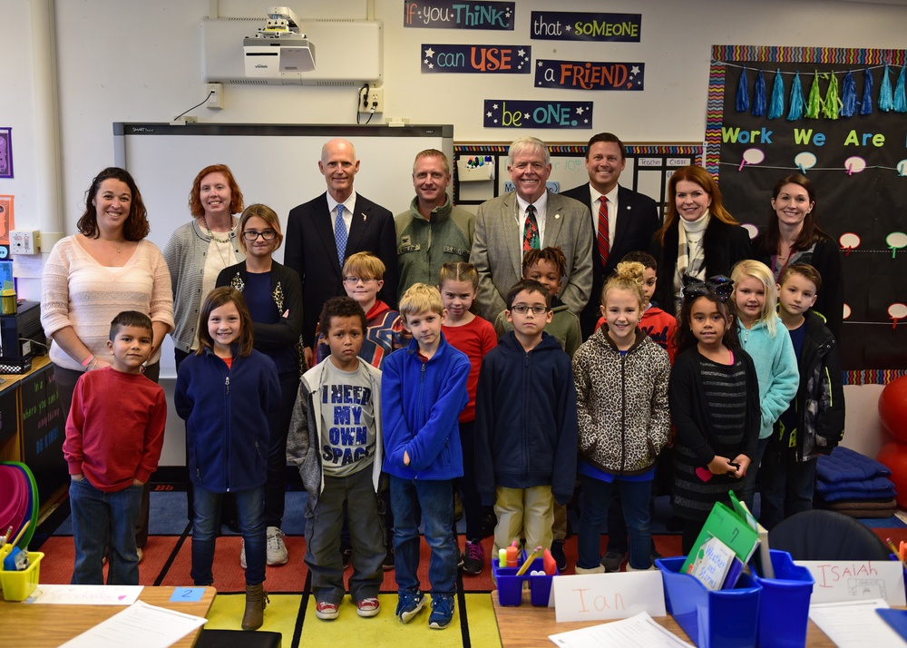 Gov. Rick Scott visits Tyndall Elementary School