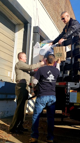 MCB Quantico's base CO, sergeant major donates to Toys for Tots NoVA campaign