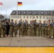 US Soldiers meet Chicago Cubs mascot at Katterbach Kaserne