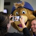 US Soldiers meet Chicago Cubs mascot at Katterbach Kaserne