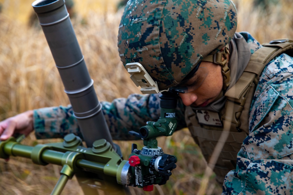 Mortar range during Forest Light 19.1