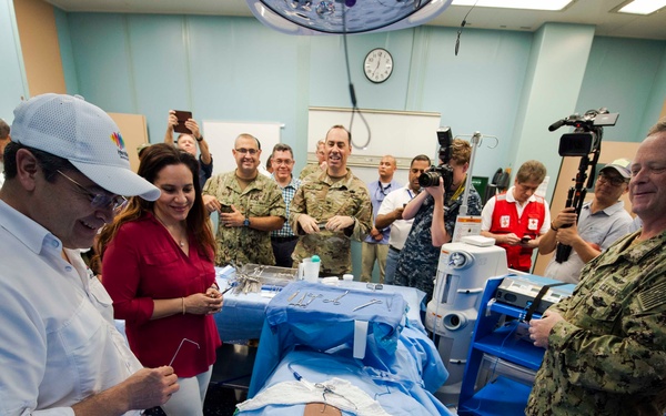 President Juan Orlando Hernandez of Honduras Visits the USNS Comfort in Trujillo, Honduras