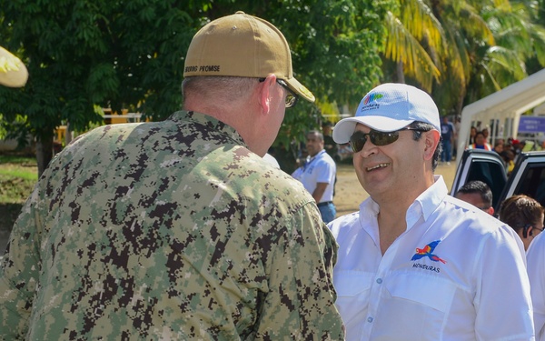 President Juan Orlando Hernandez of Honduras Visits One of Two Medical Sites in Trujillo, Honduras