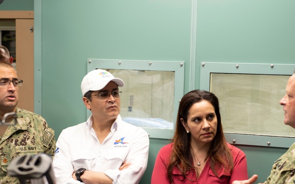 President Juan Orlando Hernandez of Honduras Visits the USNS Comfort in Trujillo, Honduras