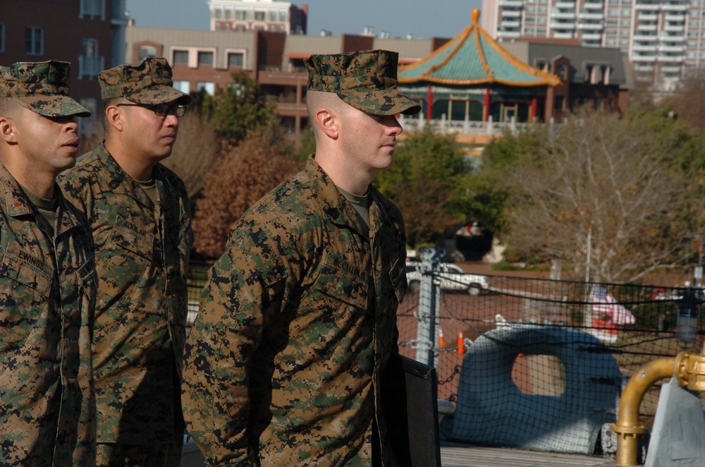 Naval Museum hosts a promotion ceremony for Marine Air Control Squadron 24