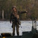 8th Engineer Support Battalion transports light armored vehicles using an improved ribbon bridge