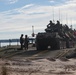 8th Engineer Support Battalion transports light armored vehicles using an improved ribbon bridge