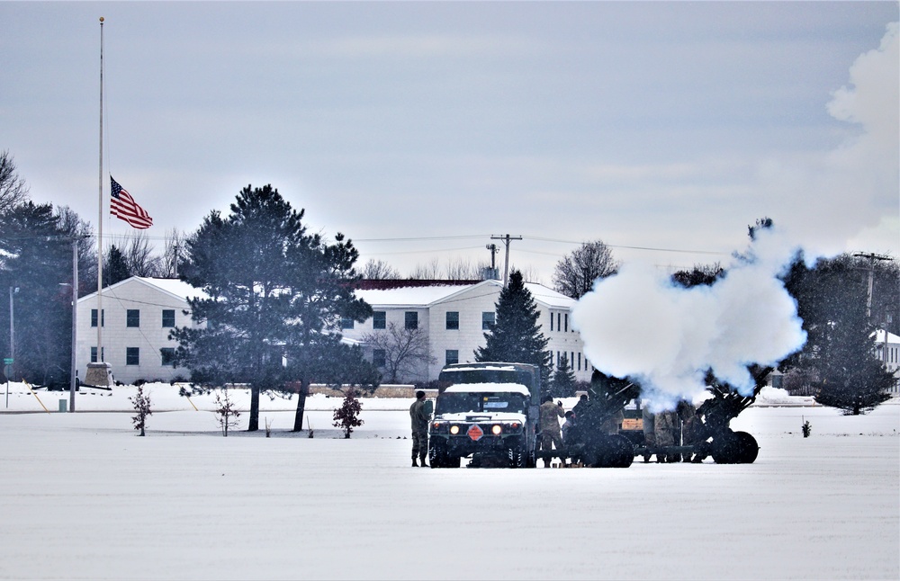 Fort McCoy remembers former President George H. W. Bush with 21-gun salute