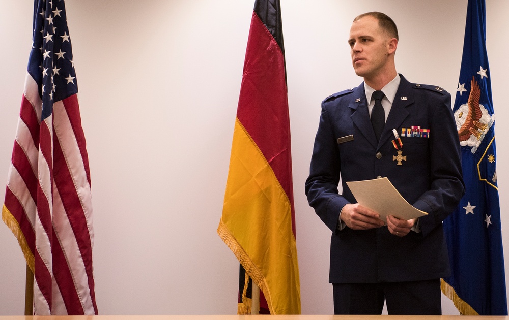 Airman receives German medal for nuclear efforts