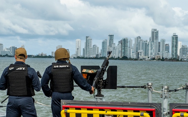 Sailors Stand Watch Topside