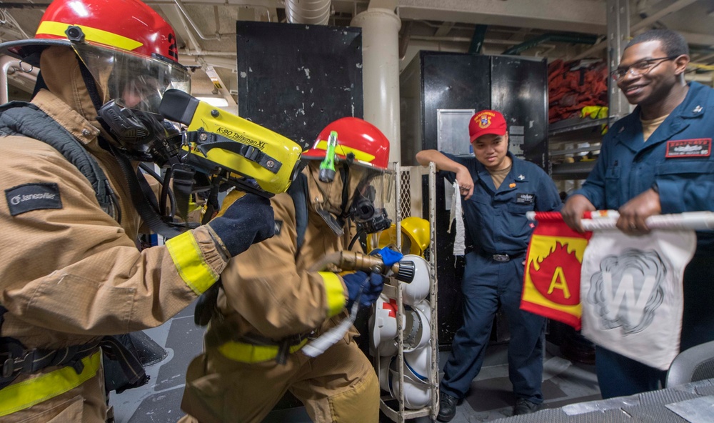 USS McCampbell, Damage Control Training