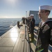 Sailors Man the Rails of USS Michael Monsoor