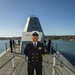 Sailors Man the Rails of USS Michael Monsoor