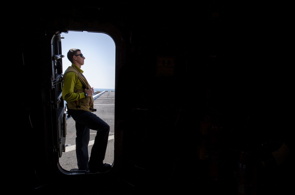 Flight Operations Aboard USS Somerset (LPD 25)