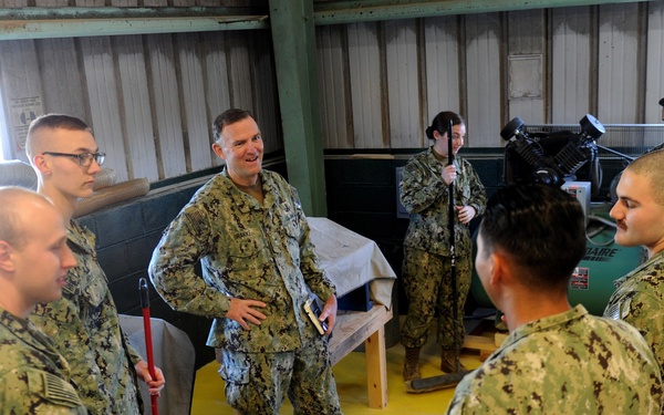 RDML Brakke Visits NMCB 1 in Rota, Spain