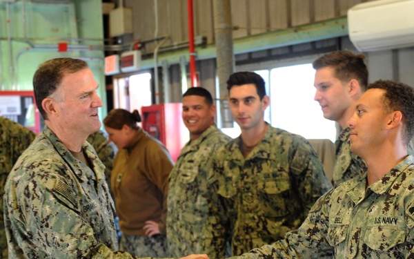 RDML Brakke Visits NMCB 1 in Rota, Spain