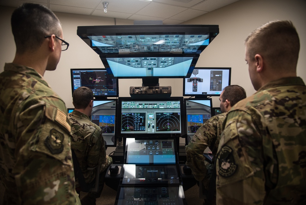 344th ARS train in KC-46 simulators