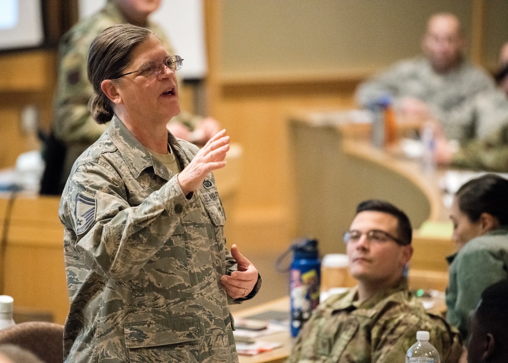 Leaders from the 104th Fighter Wing speak at, attend TIME workshop